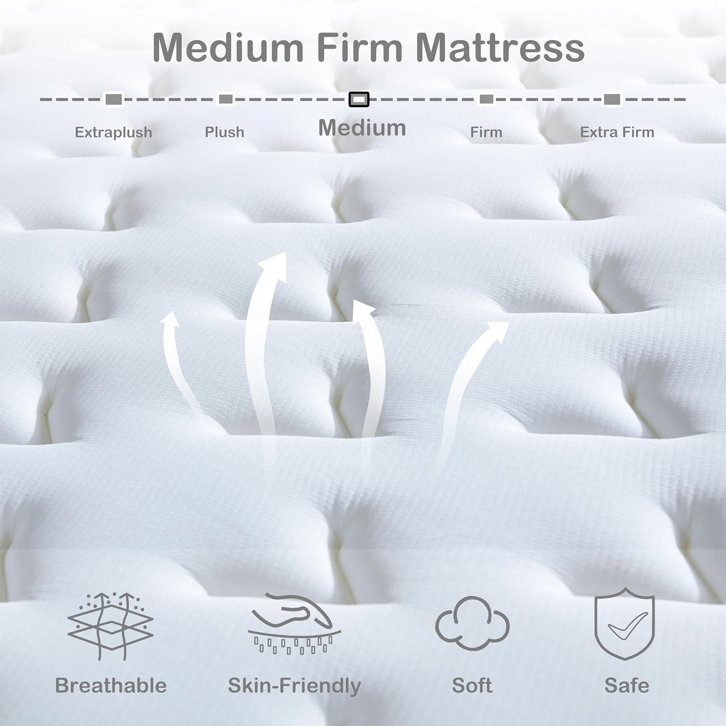 Deegari 10 Inch Small Double Size Mattress in a Box, Hybrid Cooling Gel Memory Foam & Pocketed Coils, Medium Firm, Pressure Relief, Motion Isolation