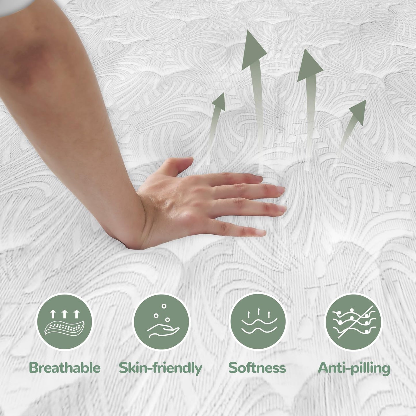 Giovanly 10 Inch Small Double Size Mattress, Hybrid Mattress in a box Gel Memory Foam, Pocket Springs