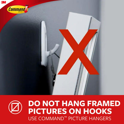 Command Bath Large Hooks, 1 Hook and 2 Water-Resistant Adhesive Strips