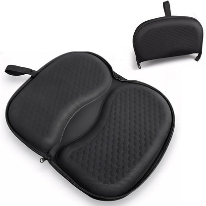 masteymoh Foldable Honeycomb Seat Cushion, Small Portable Gel Seat Cushion for Travel, Butt Pillow for Back Pain Relief, Sciatica (Black)