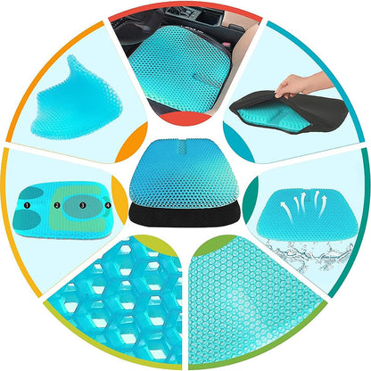 masteymoh Gel Seat Cushion for Long Sitting, Gel Cushions for Pressure Sores Relief