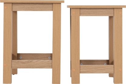 Seconique Tessa Nest Of 2 Tables in Natural Oak Effect