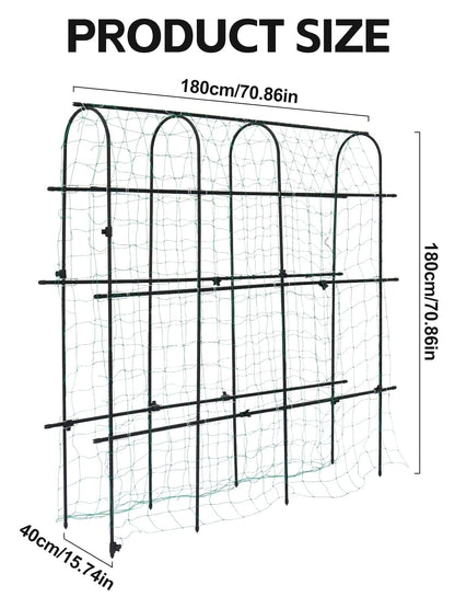 6?6 Feet Garden Trellis for Climbing Plant, Kalolary Large Garden Cucumber Trellis U-Frame Vegetable Beans Fruit Grow Trellises Rustproof Metal Plant