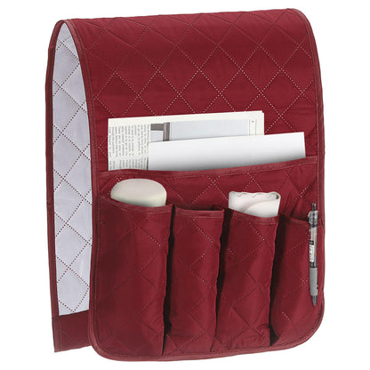 sourcing map 1 Pcs Recliner Armchair Caddy, Couch Armrest Organizer with 5 Pockets for Bedside Sofa Remote Control Holder Magazine Phone Book Glasses
