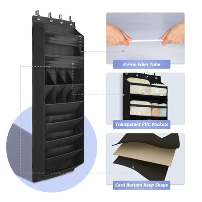 FENTEC Over Door Shoe Storage Organiser, 8 Tier Hanging Shoe Rack Storage