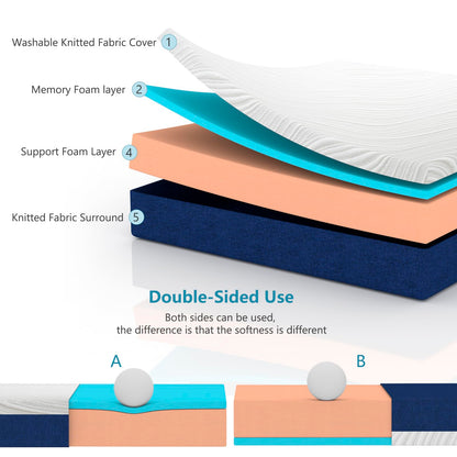 Hiimgo Super King Mattress Memory Foam - Orthopaedic Medium Firm Support, Breathable Carved Knitted Cover for Back Pain & Pressure Relief