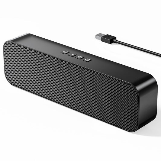 KASOHQEE USB Computer Speakers,Wired PC Speaker for Desktop, Mini Laptop Speaker with Stereo Sound,Bluetooth,Loud Volume,Plug and Play,Suitable for