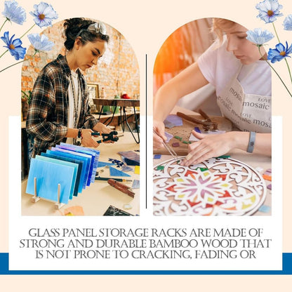 Luwqceu Stained Glass Storage and Organization Rack - Tools and Sheets Holder