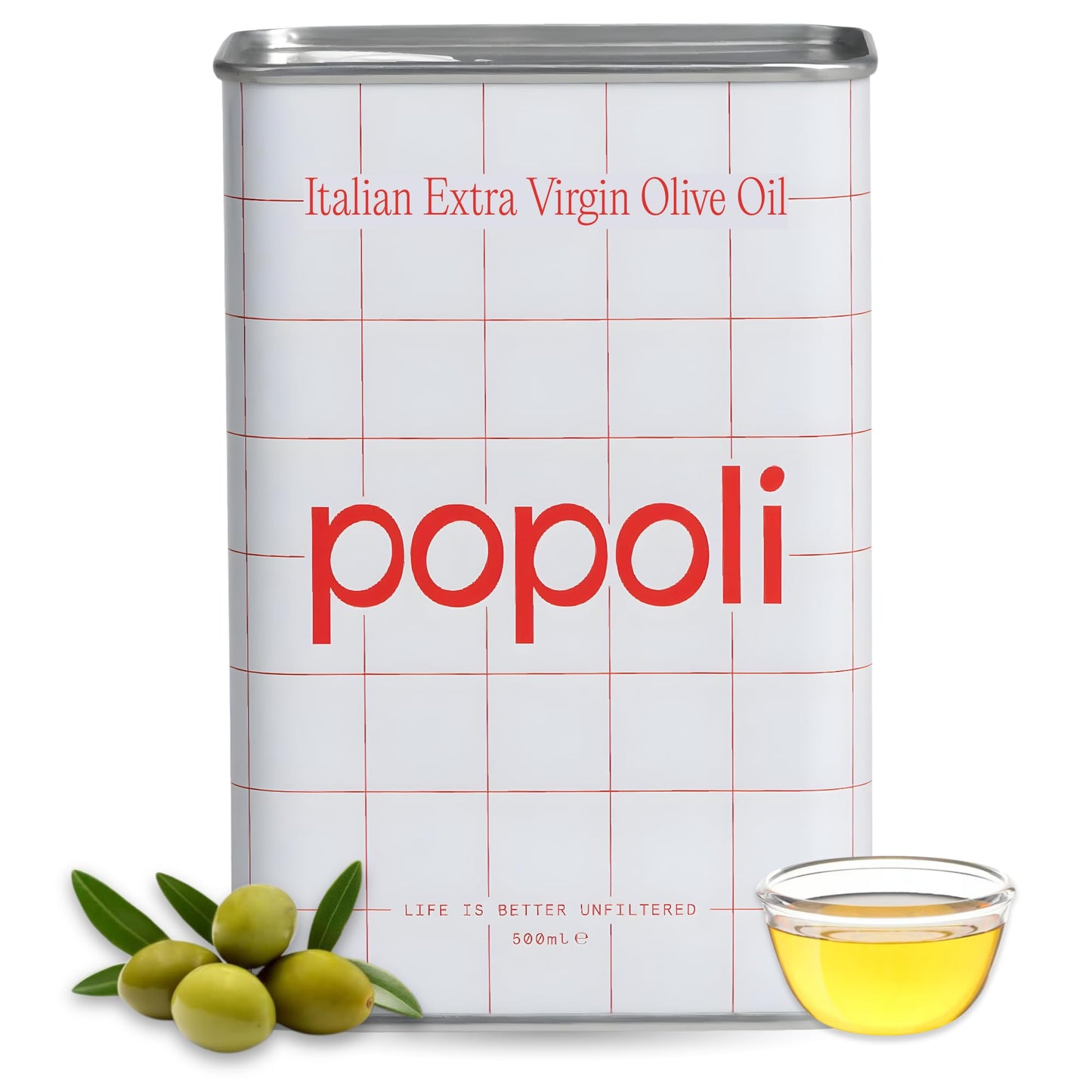 Popoli Extra Virgin Olive Oil 500ml ? Early Harvest, 0.2% Acidity, High Polyphenol & Cold Pressed Organic Olive Oil from Italy ? Bold, Peppery &