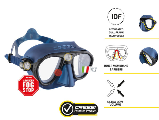 Cressi Calibro Diving Mask - Green, Uni