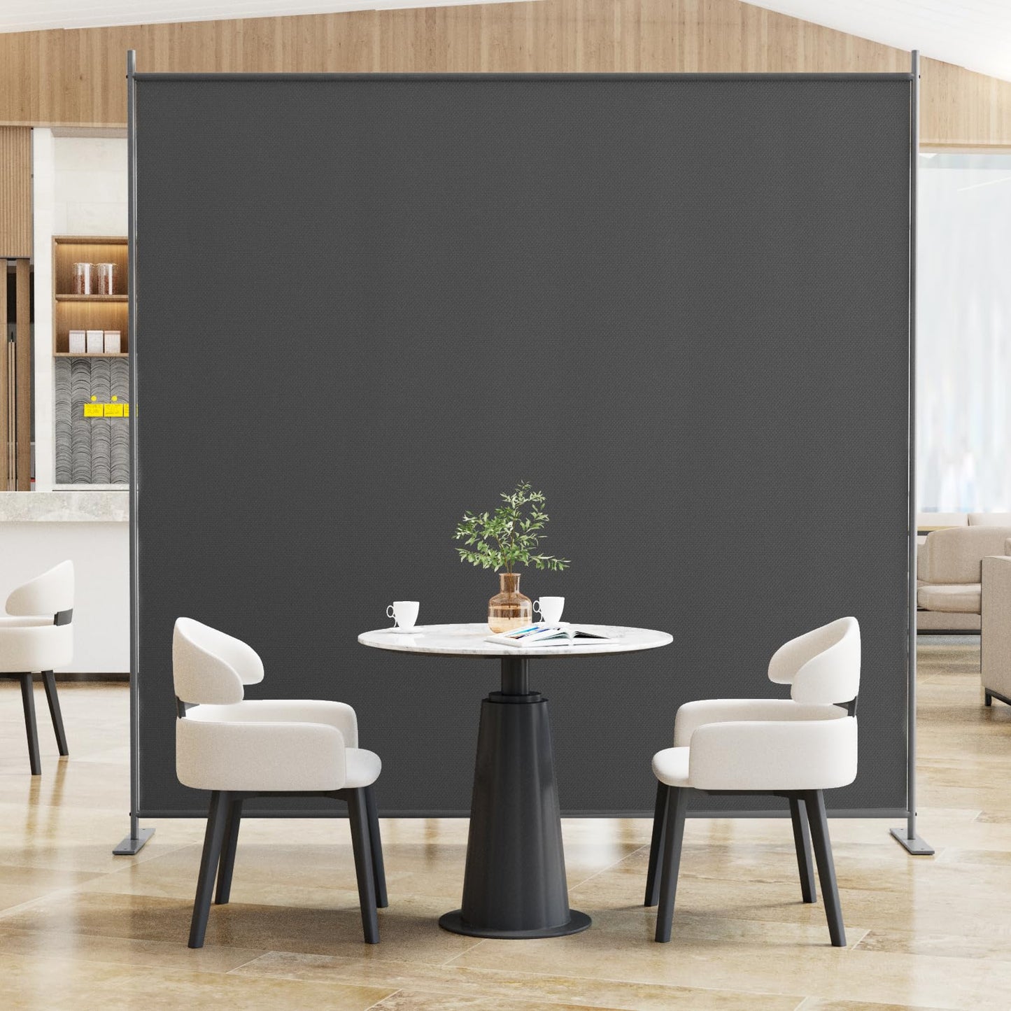 Helios&Hestia 1-Panel 6 ft Tall Indoor Folding Room Divider, Portable Privacy Screen, Freestanding Partition Separator