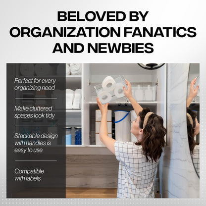 CLEARSPACE Plastic Storage Bins  Perfect Kitchen Organization or Pantry Storage  Fridge Organizer, Pantry Organization and Storage Bins, Cabinet