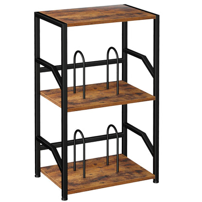 LOAKEKEL Record Player Stand, Vinyl Record Storage Hold Up to 200 Albums