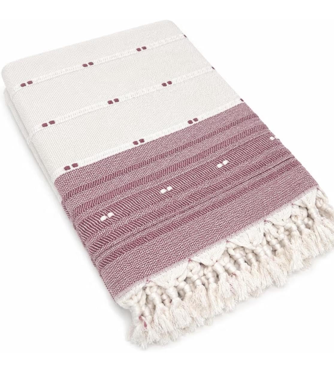 WEFLORIA Turkish Towel Gift Set, 2 Pack, Gift Box, 100% Turkish Cotton Peshtemal Towels, Quick Dry Lightweight Beach, Spa, Travel & Bath Towels