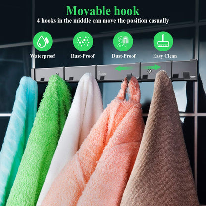 Anjuer Coat Hanger Clothes Rack 6 Active Hooks Heavy Duty Clothes Hat Holder Aluminum Alloy