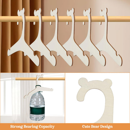 FAMCUCHE 14Pcs Wooden Baby Hangers, Non-Slip Baby Hangers Newborn, Space Saving Wooden Hangers for Clothes, Kids Hangers for Jackets, Dresses