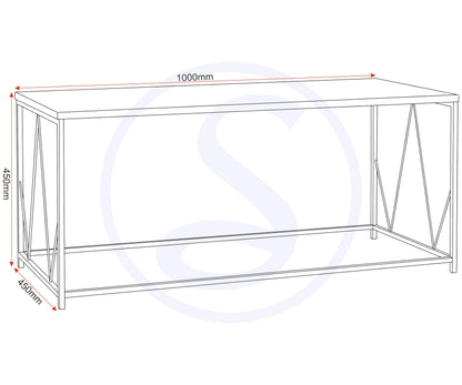 Seconique Athens Rectangular Coffee Table in Concrete Effect