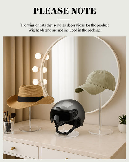 TINGSING Acrylic Hat Display Stand, 13'' Clear Hat Holder