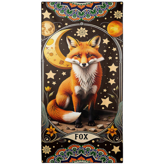 YISUMEI Red Fox Beach Towels for Adults Extra Large 180 x 90 cm, Microfibre Quick Dry Towel for Travel Swimming Camping Sports