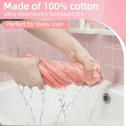 saerryor 3 Pack Hand Towels Cotton Soft Absorbent Towels 14” x 29” Pink