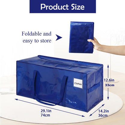 6 Pack Heavy Duty Moving Bags with Handles, Waterproof Foldable Storage Bags, Moving Boxes Large Strong