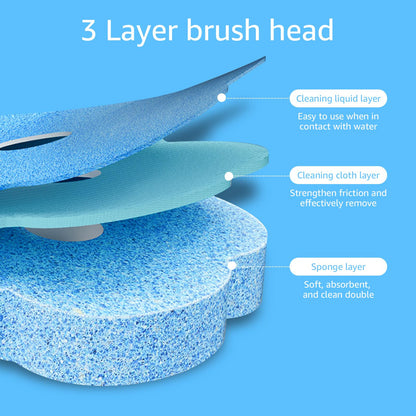 Toilet Wand Kit, Toilet Cleaner Brush with 24 Pcs Toilet Wand Replacement Heads, 360 Degree Cleaning Toilet Brush Cleaning Kit