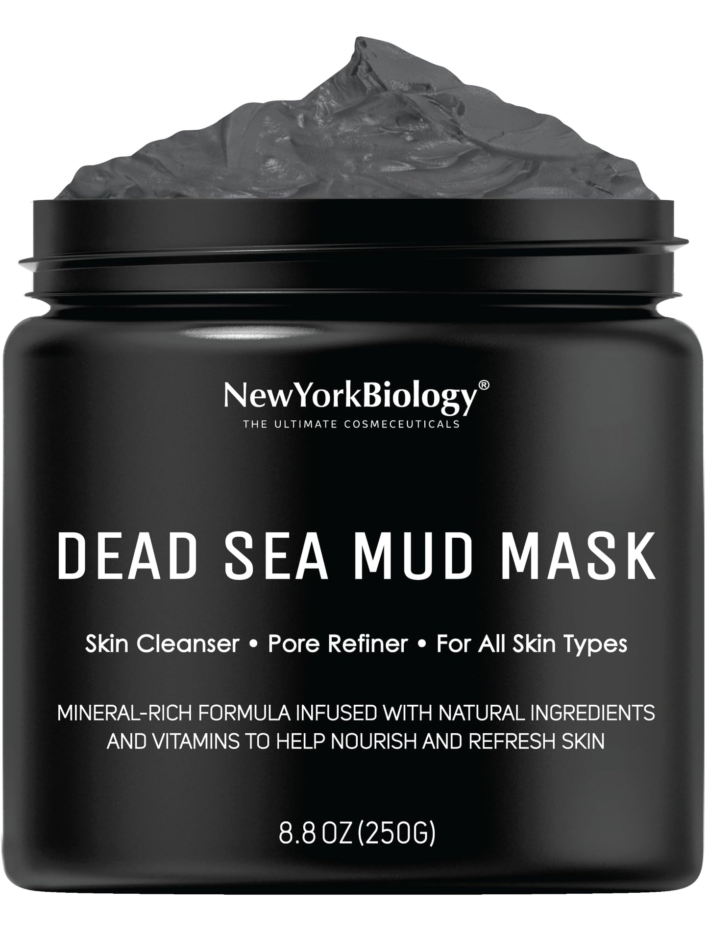 New York Biology Dead Sea Mud Mask for Face and Body | Spa Quality Pore Refiner for Oily Skin | Natural Skincare for Women & Men | Tighten Skin for A