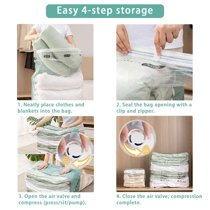 Vacuum Storage Bags, No Pump Required (2, 3D-1, XL)