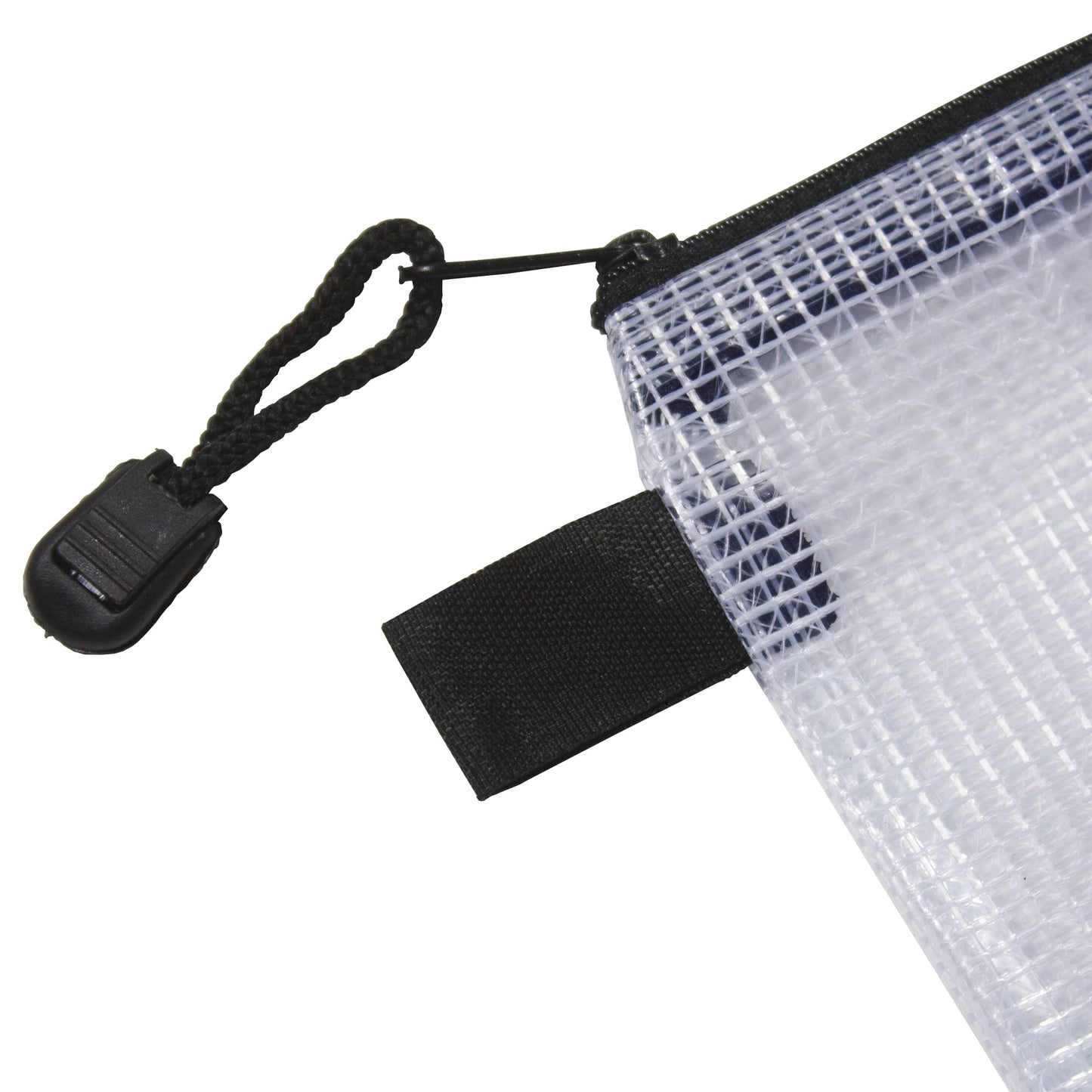 eco-eco Mini 95% Recycled Super Strong Bag, Waterproof Mesh Tuff Bag, Reinforced, Black/Clear Zip Closure eco036