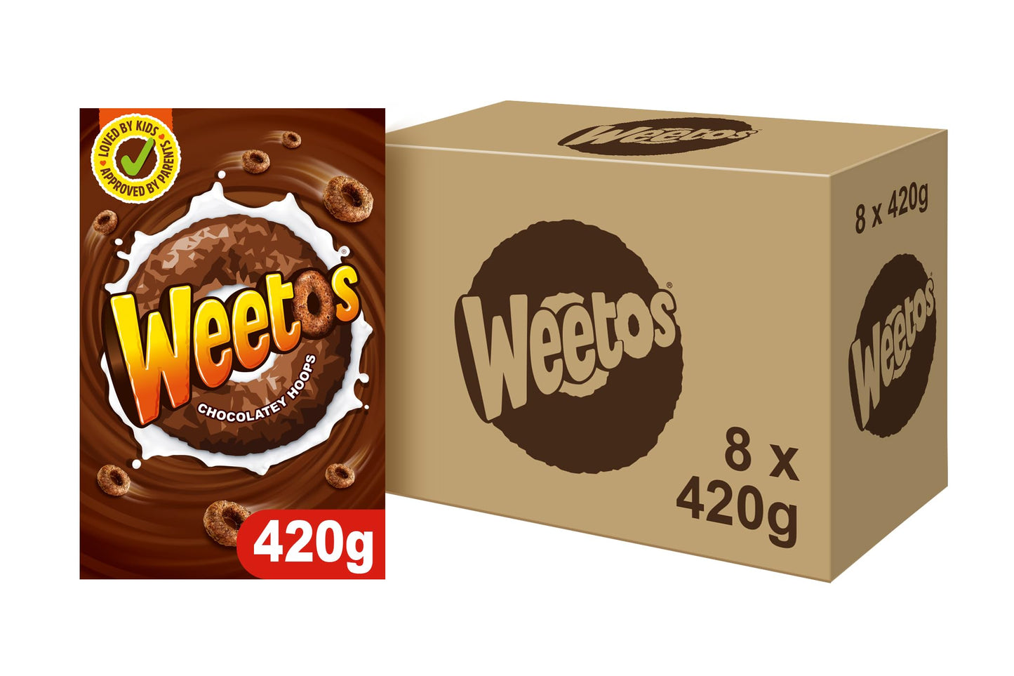 Weetos Chocolatey Hoops 420g (Pack of 8)