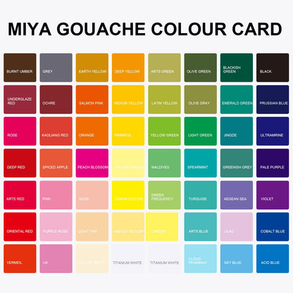 HIMI Gouache Paint Set, 56 Colours x 30ml/1oz with a Portable Carrying Case, Unique Jelly Cup Design, Non-Toxic, Guache Paint for Canvas Watercolor