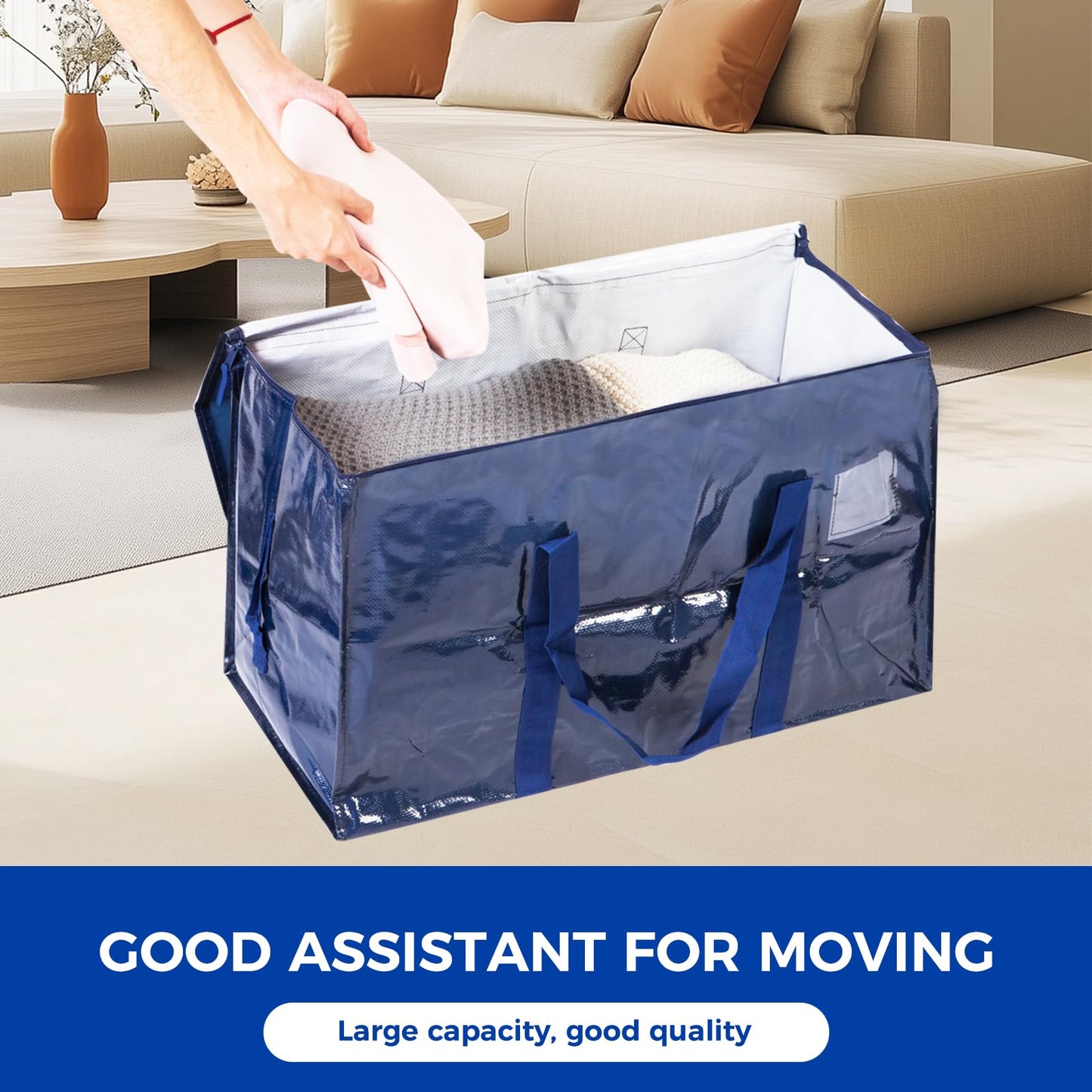 ZFWDSY Moving Bags 93 L,6-Pack Storage Bags Moving Boxes Alternatives