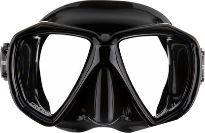 Cressi Set Ranger & Dry - Snorkel Set for Adults, Mask and Snorkel in Practical Case, Black / Black