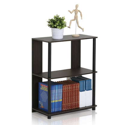 Furinno JAYA Book Shelf, 3-Tier Display Shelf, Open Storage Shelves, Shelving Unit, for Organization and Storage, Living Room, Garage, Home Office