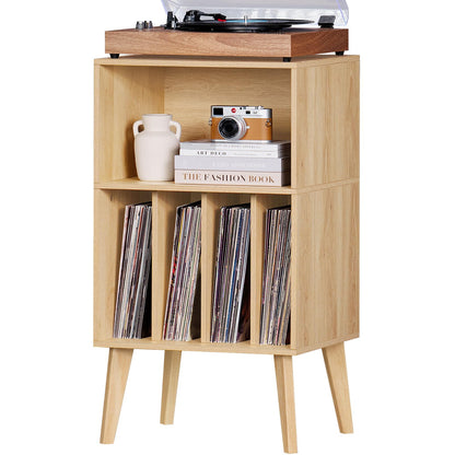 LELELINKY Record Player Stand, Turntable Stand Hold Up To 160 Albums