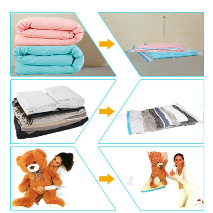 GQC Small Vacuum storage bags,6 pack Vacuum bags clothes,to store clothes and beddings,could save your space,dust-free,keep away from moisture