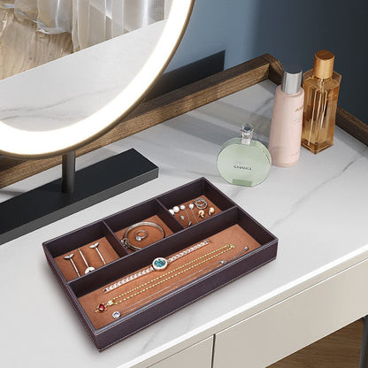 GORESE Valet Tray, Leather Office Drawer Desk Storage Box, Bedside Storage Tray, Pocket Empty Organiser, Pen Trays for Keys, Stationery, Coins