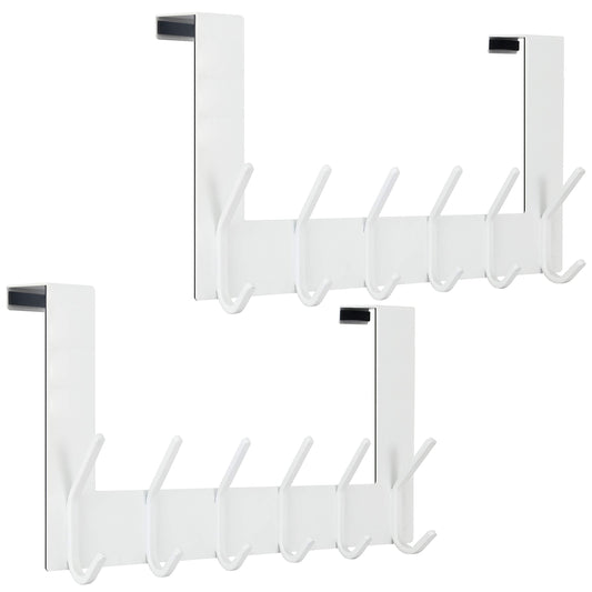 WEBI Over The Door Hook White,Over The Door Towel Rack,Over Door Hanger,Door Coat Hanger,Towel Hanger Over The Door Coat Rack for Hanging