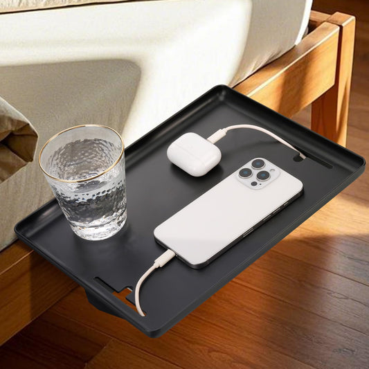 MCHERRY Removable Bedside Shelf, Bedside Tray for Bunk Beds, Bed Storage Organizer Shelf, Bedroom with Clip on Nightstand for Bedroom (Mounted on Bed