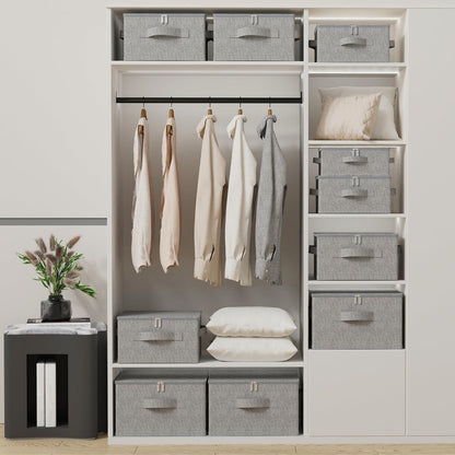 ENUMAIL Underbed Storage Boxes with Zippers,50x40x30cm,Grey,2 Pack