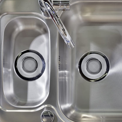 2pcs Stainless Steel Sink and Shower Drain Strainers, 77mm Diameter