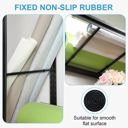 GOOWIN 40-70cm Tension Rod,3 Pcs Tension Rods for Curtains,No Drilling Spring Adjustable Small Tension Rod for Curtain,Bookshelf,Cupboard,Wardrobe