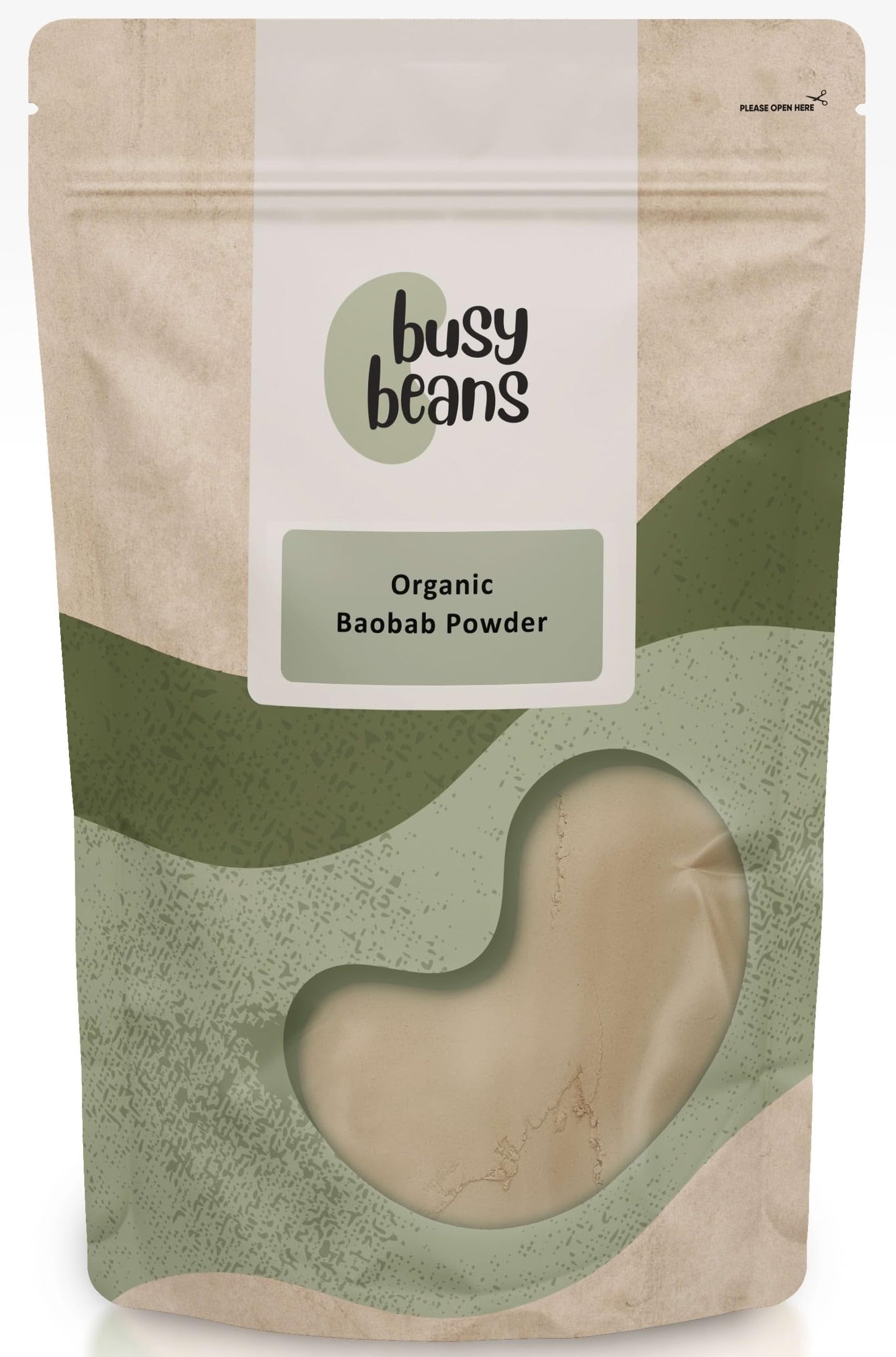 Organic Baobab Powder - Certified Organic - by Busy Beans Organic (500g)