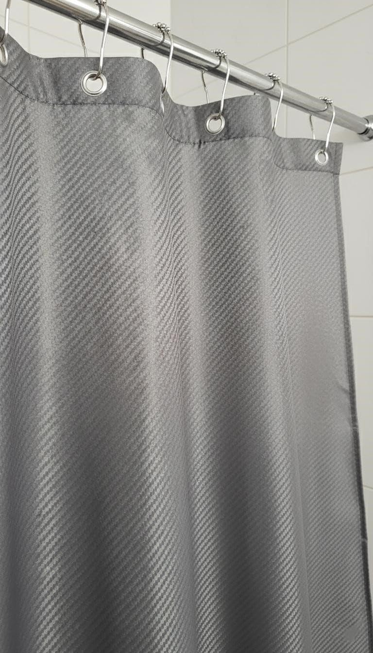 ProBytes Frosted HD-PEVA 178x183Cm Shower Curtain - 70x72 Inches, 12 Metal Designer Rail Hooks, Reinforced Eyelet Holes, Translucent