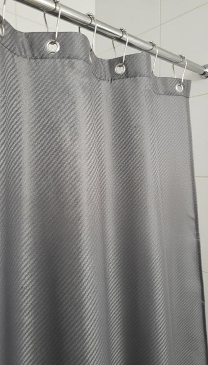 ProBytes Frosted HD-PEVA 178x183Cm Shower Curtain - 70x72 Inches, 12 Metal Designer Rail Hooks, Reinforced Eyelet Holes, Translucent