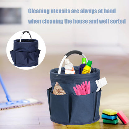 Cleaning Organiser Caddy, Collapsible Storage Basket For Toiletries, Storage Box for Cleaning Utensils, Multi pocket Craft Caddy Organizer