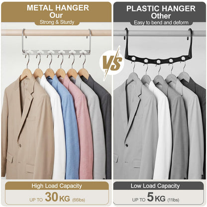 HOUSE DAY Space Saving Magic Hangers Pack of 20 Magic Hangers Metal Hanger Oragnizer Closet Space Saver Hangers
