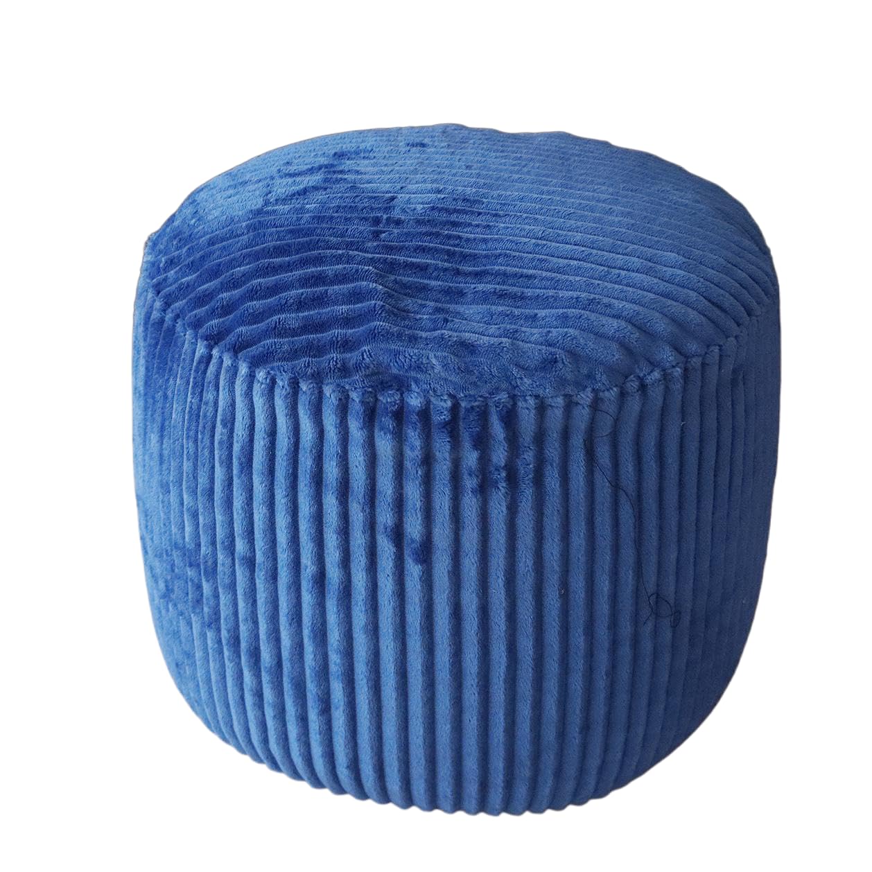 lygooh Unstuffed Footstool Bean Bag Cover Round Pouf Ottoman Foot Stool