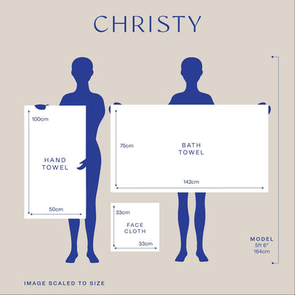 Christy Renaissance 4 Face Cloths Set | Ash Grey | 100% Egyptian Cotton | Luxuriously Soft and Super Absorbent | 675 GSM | 4 Wash Cloth Flannels