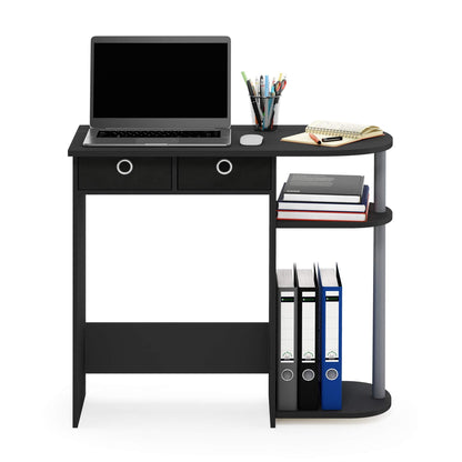 Furinno Go Green Home Laptop Notebook Computer Desk, Study Desk, Writing Desk, Black/Grey/Black, 80 (W) x 72.4 (H) x 39.6 (D) cm
